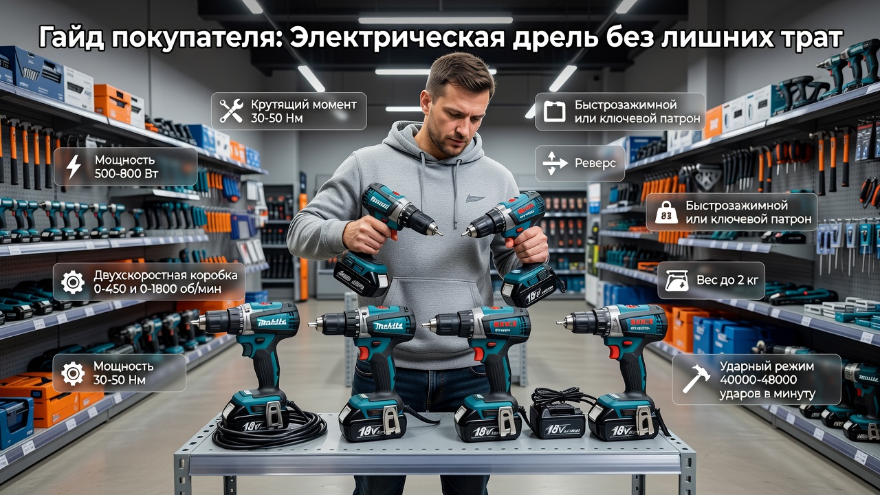 Гайд покупателя: Электрическая дрель без лишних трат